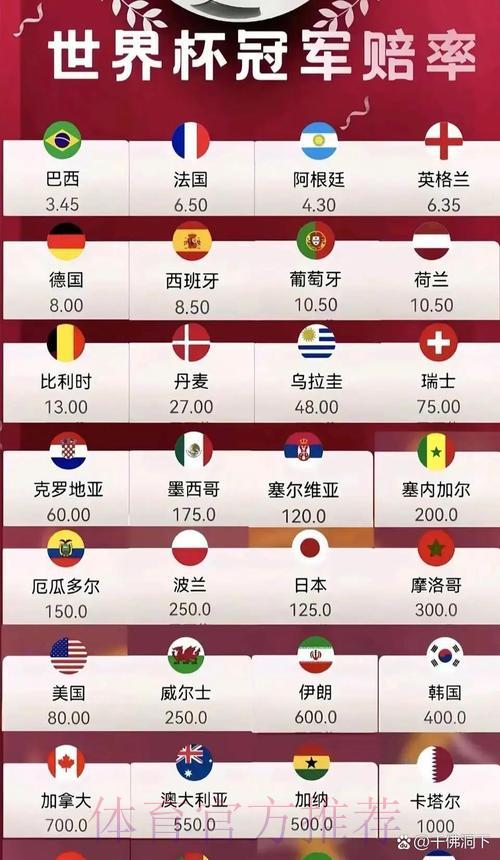 2026世界杯夺冠赔率全解析：热门强队夺冠前景深度预测